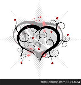 Abstract valentines ornament, vector