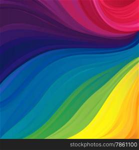 Abstract variegated pattern with all primary colors of the visible spectrum and their hues, vector illustration