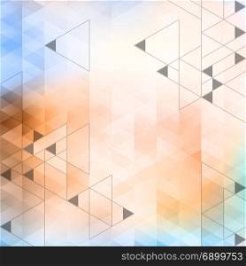 Abstract vector background. Abstract triangles background. Vector illustration. Used meshes and transparency layers of particles