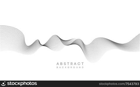 Abstract vector background, black flow waved lines for brochure, website, flyer design. Transparent smooth wave. Abstract vector background, black wave for design brochure, website, flyer.