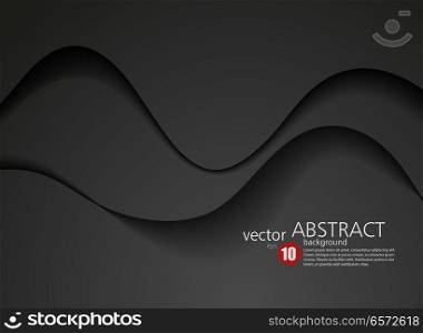 Abstract vector background, black waved lines for brochure, website, flyer design. illustration eps10. Abstract vector background, wavy