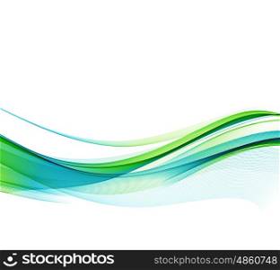 Abstract vector background, blue and green waved lines for brochure, website, flyer design. illustration eps10