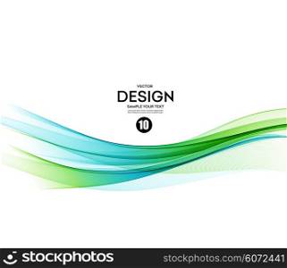 Abstract vector background, blue and green waved lines for brochure, website, flyer design. illustration eps10