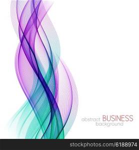 Abstract vector background, blue and purple transparent waved lines for brochure, website, flyer design. Blue smoke wave. Blue and purple wavy background
