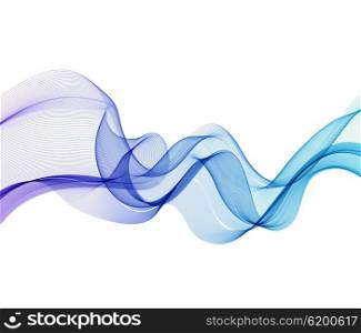 Abstract vector background, blue and purple transparent waved lines for brochure, website, flyer design. Blue smoke wave. Blue and purple wavy background