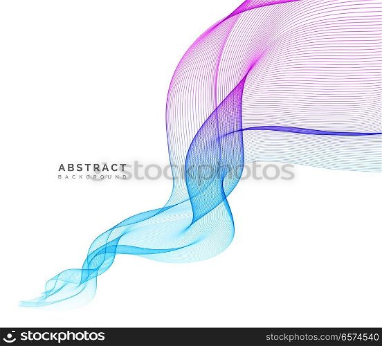 Abstract vector background, blue and purple waved lines for brochure, website, flyer design. Flow lines illustration eps10. Abstract vector background, wave