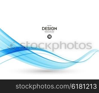 Abstract vector background, blue transparent waved lines for brochure, website, flyer design. Blue smoke wave. Blue wavy background