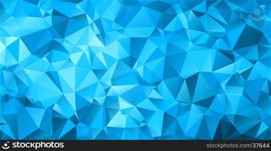 Abstract vector background. Blue triangular abstract background. Trendy vector illustration.
