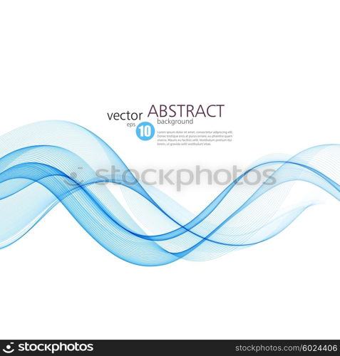 Abstract vector background, blue waved lines for brochure, website, flyer design. illustration eps10