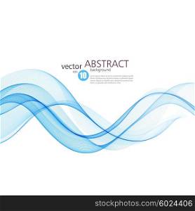 Abstract vector background, blue waved lines for brochure, website, flyer design. illustration eps10