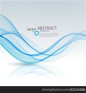 Abstract vector background, blue waved lines for brochure, website, flyer design. illustration eps10