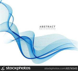 Abstract vector background, blue waved lines for brochure, website, flyer design. illustration eps10. Abstract vector background, blue wavy