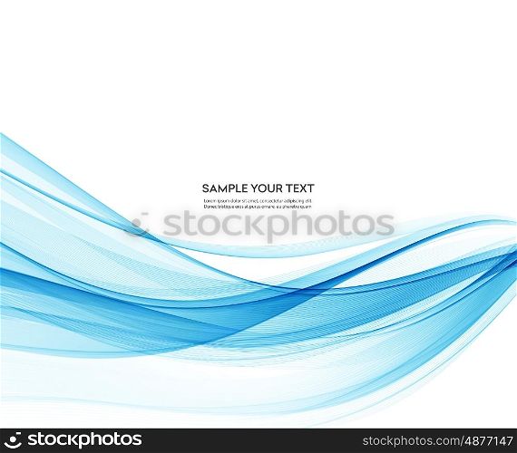 Abstract vector background, blue waved lines for brochure, website, flyer design. Transparent wave
