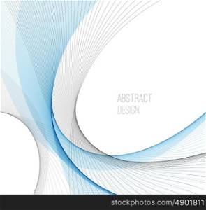 Abstract vector background, blue waved lines for brochure, website, flyer design. Transparent wave. Science or technology design