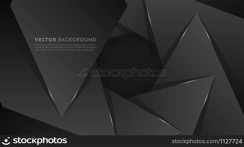 Abstract Vector Background. circular black triangle shape