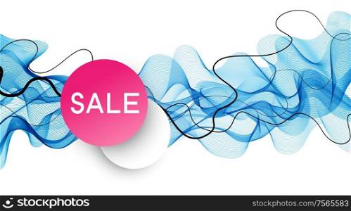 Abstract vector background, color flow waved lines for brochure, website, flyer design. Transparent smooth wave. Sale concept. Abstract colorful vector background, color wave for design brochure, website, flyer.