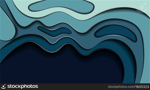 Abstract vector background design with wave texture concept. fluid depth illustration.