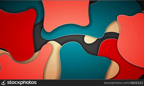 Abstract vector background design with wave texture concept. overlapping fluid illustration