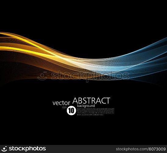 Abstract vector background, fractal futuristic wavy illustration eps10