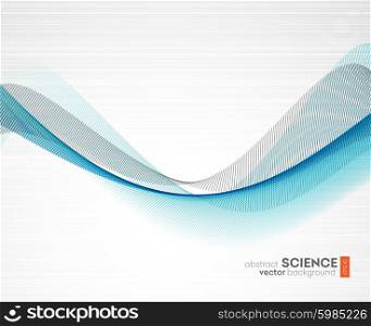 Abstract vector background, futuristic wavy illustration eps10