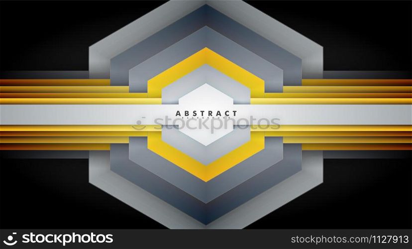 Abstract vector background. geometric hexagon shape texture overlapping . Layout design