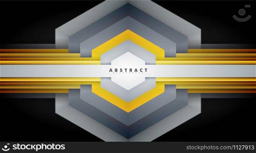 Abstract vector background. geometric hexagon shape texture overlapping . Layout design
