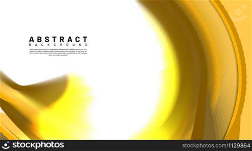 abstract vector background. golden waves overlap with light. design technology