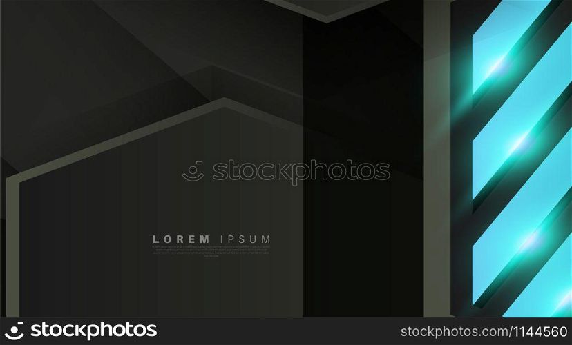 abstract vector background . gray hexagon with shadow and light.Vector Illustration For Wallpaper, Banner, Background, Card, landing page , etc