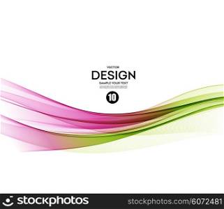 Abstract vector background, green and pink waved lines for brochure, website, flyer design. illustration eps10