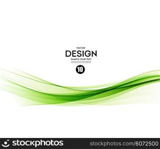 Abstract vector background, green waved lines for brochure, website, flyer design. illustration eps10