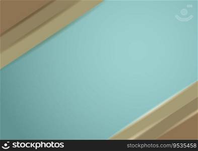 Abstract vector background in blue and brown color from geometric shapes with shadows and highlights