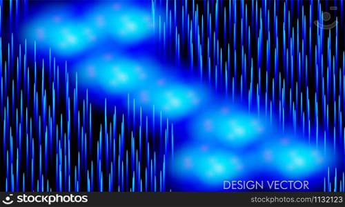 Abstract vector background in blue light lines, Technology vector background with Glowing and bokeh