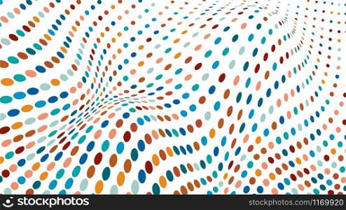 Abstract vector background. Multicolored circles on a white background create the illusion of an uneven surface. Modern colors. Template for textiles, packaging, paper printing, simple backgrounds and textures, for business, advertising, booklets, flyers.