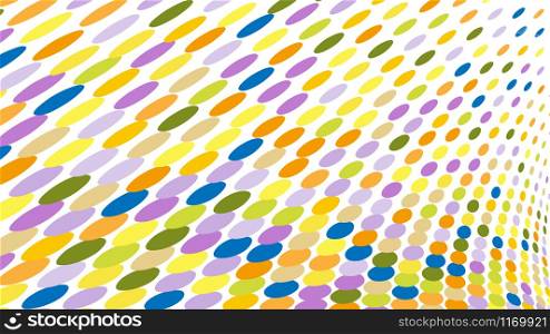 Abstract vector background. Multicolored circles on a white background create the illusion of an uneven surface. Modern colors. Template for textiles, packaging, paper printing, simple backgrounds and textures, for business, advertising, booklets, flyers.