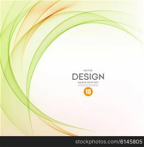 Abstract vector background, orange and green waved lines for brochure, website, flyer design. illustration eps10