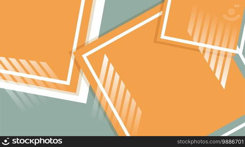 abstract vector background . orange square with overlapping lines