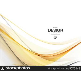 Abstract vector background, orange waved lines for brochure, website, flyer design. Transparent wave. Science or technology design