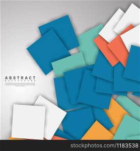 abstract vector background. overlapping full-color square design. New texture for your design.