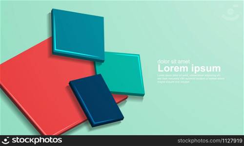 abstract vector background. overlapping red green blue squares. design for any background
