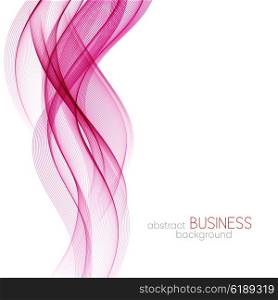 Abstract vector background, pink and purple transparent waved lines for brochure, website, flyer design. Pink smoke wave. PINK and purple wavy background
