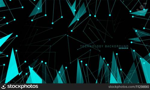 abstract vector background. polygonal space low poly dark background with connecting dots and lines . Vector Illustration For Wallpaper, Banner, Background, Card, Book Illustration, landing page