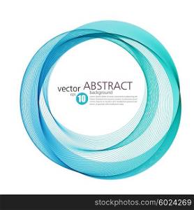Abstract vector background, round blue transparent ring illustration eps10