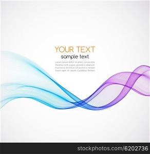 Abstract vector background with blue and purple transparent waved lines for brochure, website design. Blue smoke wave. Blue and purple wavy background