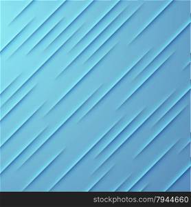 Abstract vector background with blue cut paper layers