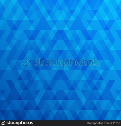 Abstract vector background with blue modern geometric shapes intersecting. triangles.