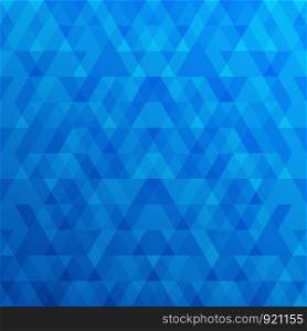 Abstract vector background with blue modern geometric shapes intersecting. triangles.