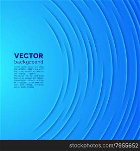 Abstract vector background with blue paper layers