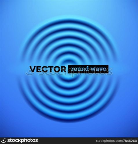 Abstract vector background with blue ripple waves
