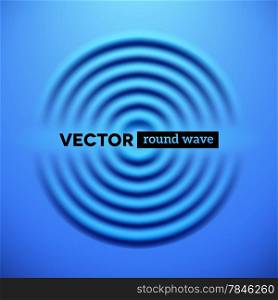 Abstract vector background with blue ripple waves