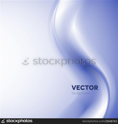Abstract vector background with blue smoke wave